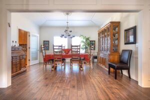 Dining room hardwood flooring | All American Flooring