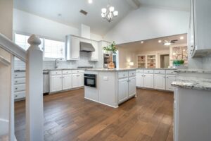 Kitchen white cabinets | All American Flooring