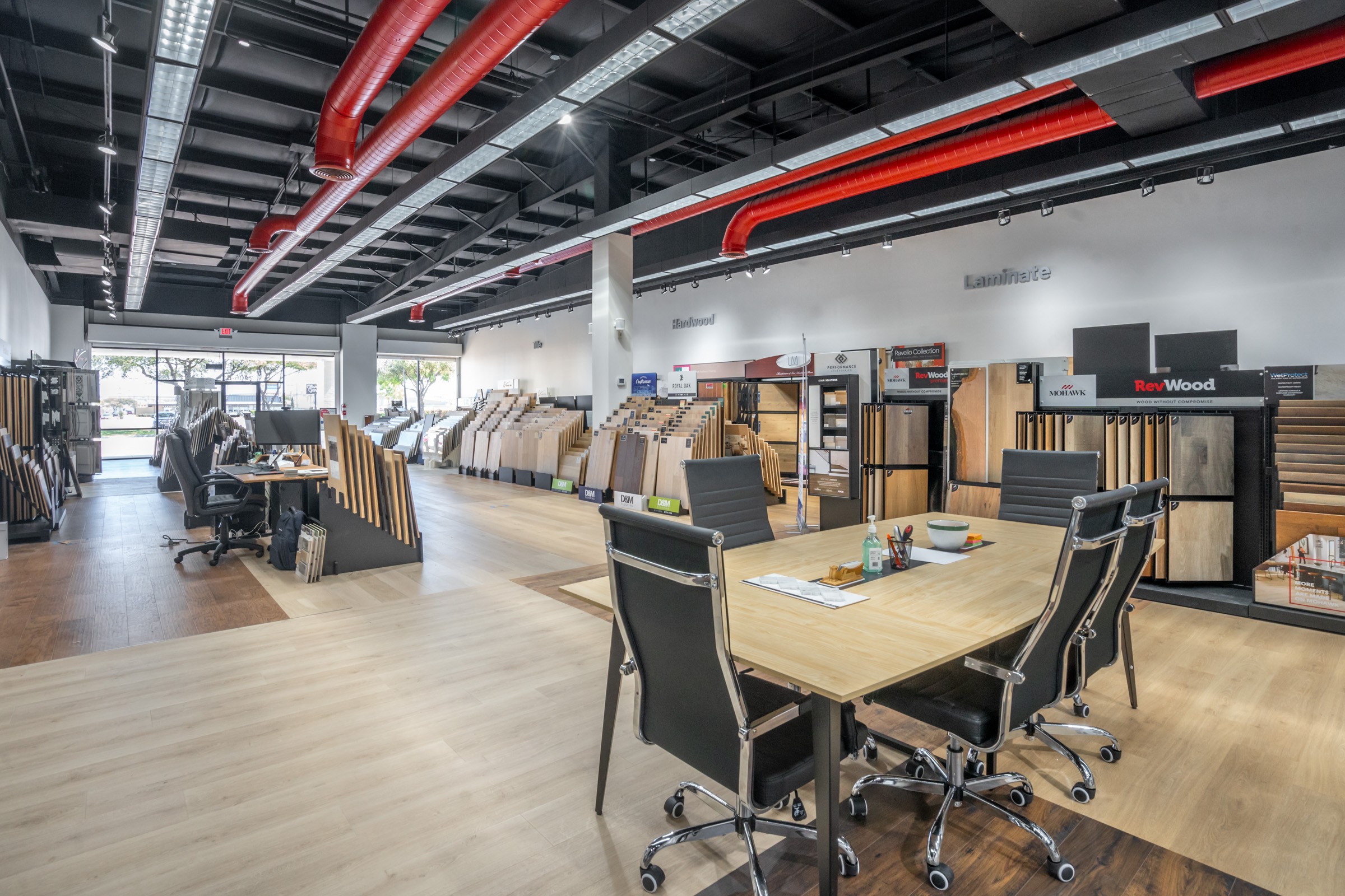 Interior of flooring showroom in Lewisville